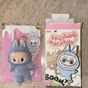 Pop Mart The Monsters Exciting Macaron ‘Sea Salt Coconut’ Labubu Plush Keychain